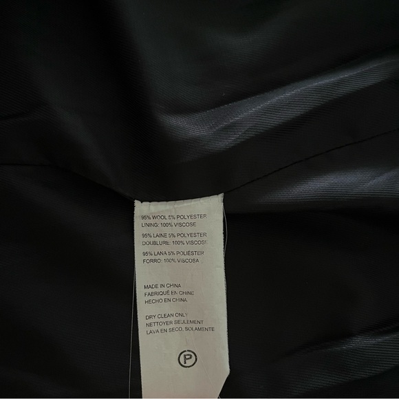 PETER SOM Coat size2 Colorblock Wool-Blend Midi Button Lined Black Pink Tan l-xl - Picture 12 of 13